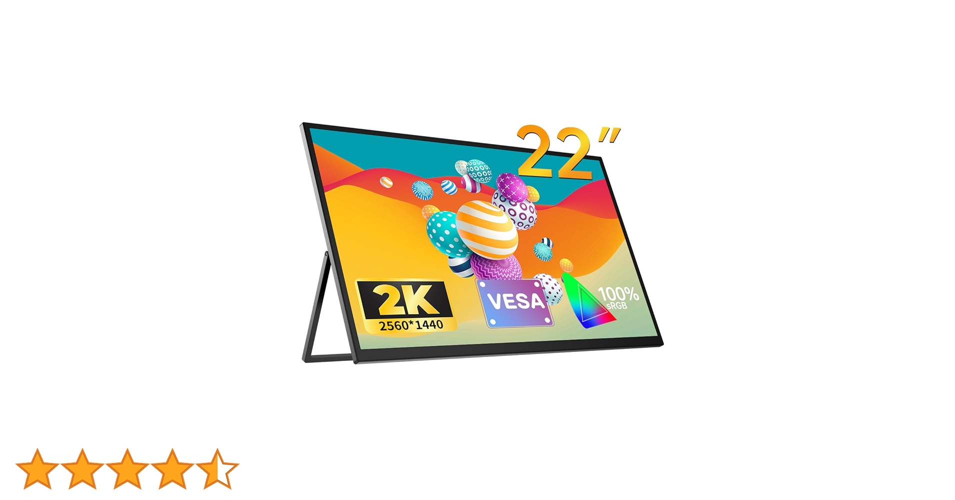 EVICIV M220T01 22インチ 2KモニターノングレアIPS　2枚 EVICIV M220T01 22インチ 2K モバイルモニター｜USB-C対応・ノングレア